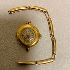 Tiffany & Co. Gold Watch with Blue Pouch